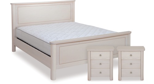 Cardrona King Slat Bed Frame & Headboard + Bedsides x 2 